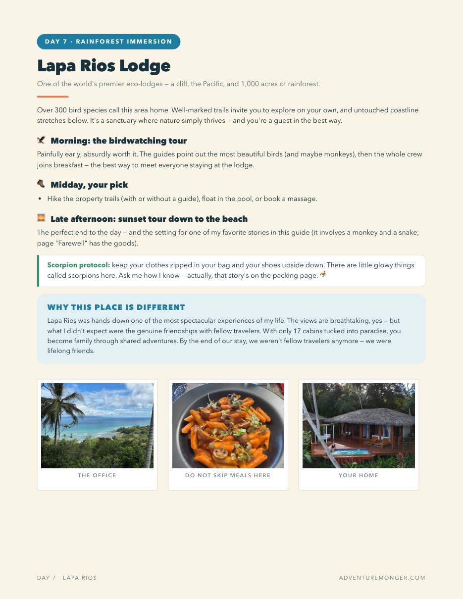 Day 7 — Lapa Rios